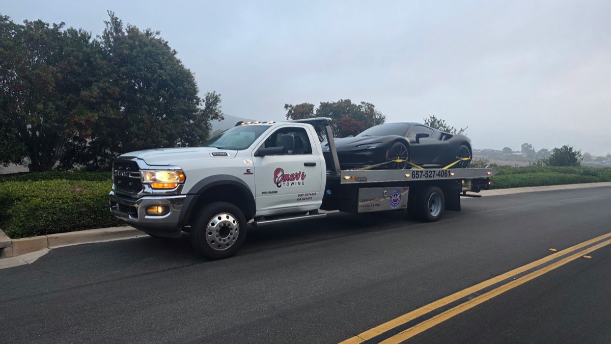 McLaren flatbed tow Orange County